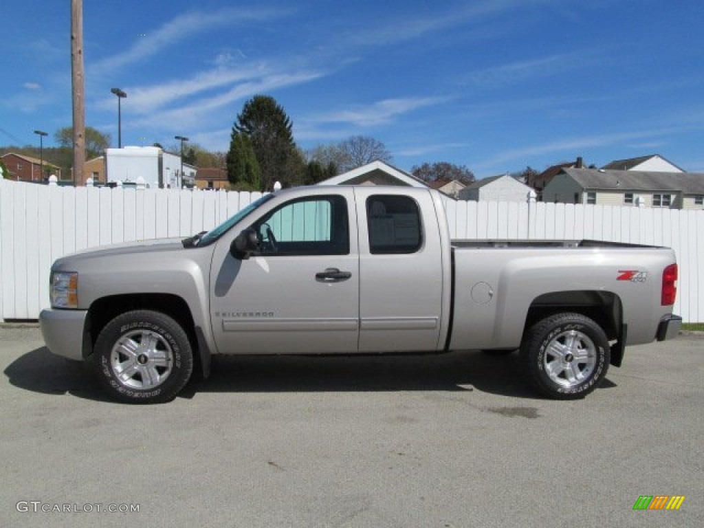 2009 Silverado 1500 LT Extended Cab 4x4 - Silver Birch Metallic / Ebony photo #2