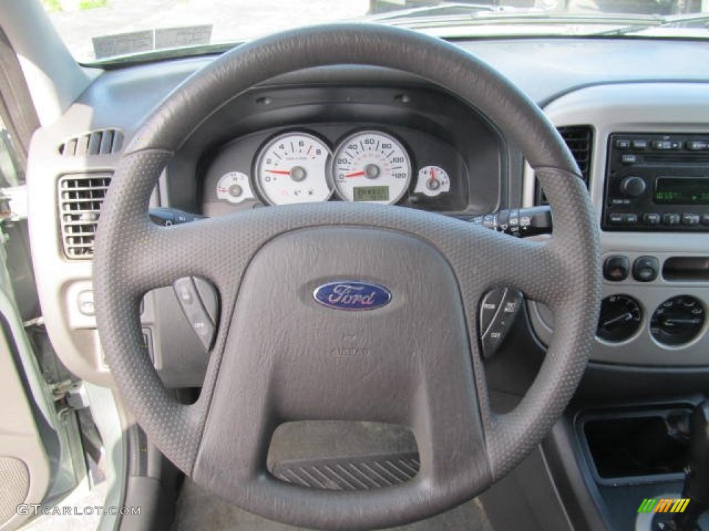 2006 Ford Escape XLT V6 4WD Medium/Dark Flint Steering Wheel Photo #63395892