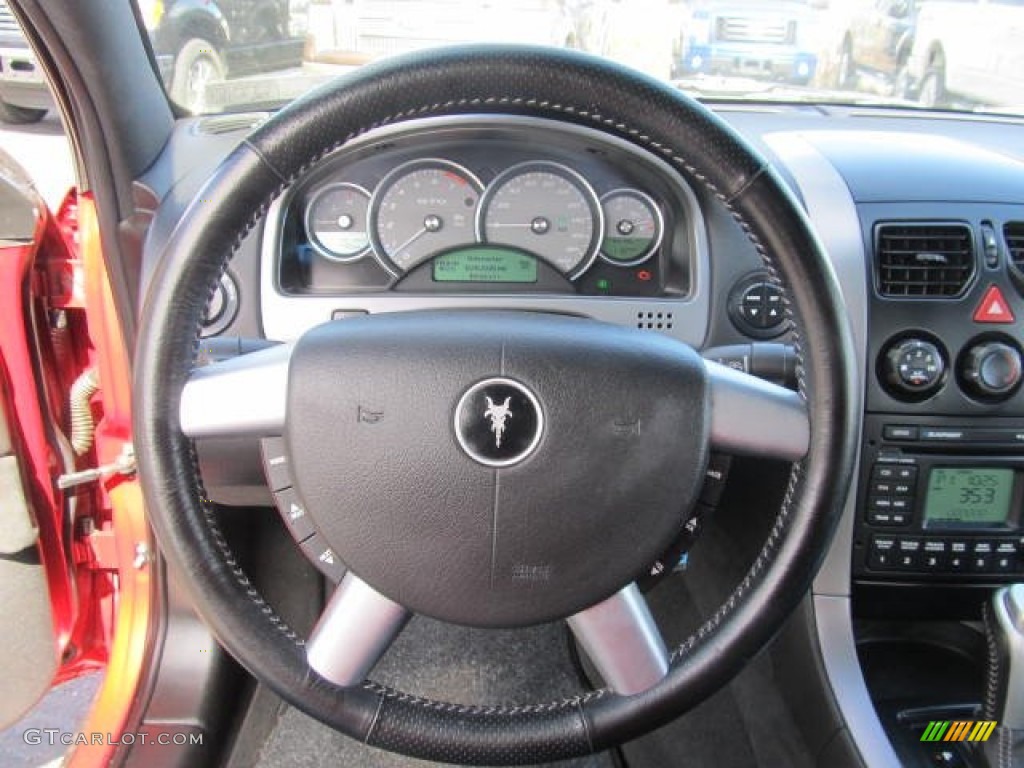 2006 Pontiac GTO Coupe Black Steering Wheel Photo #63396274