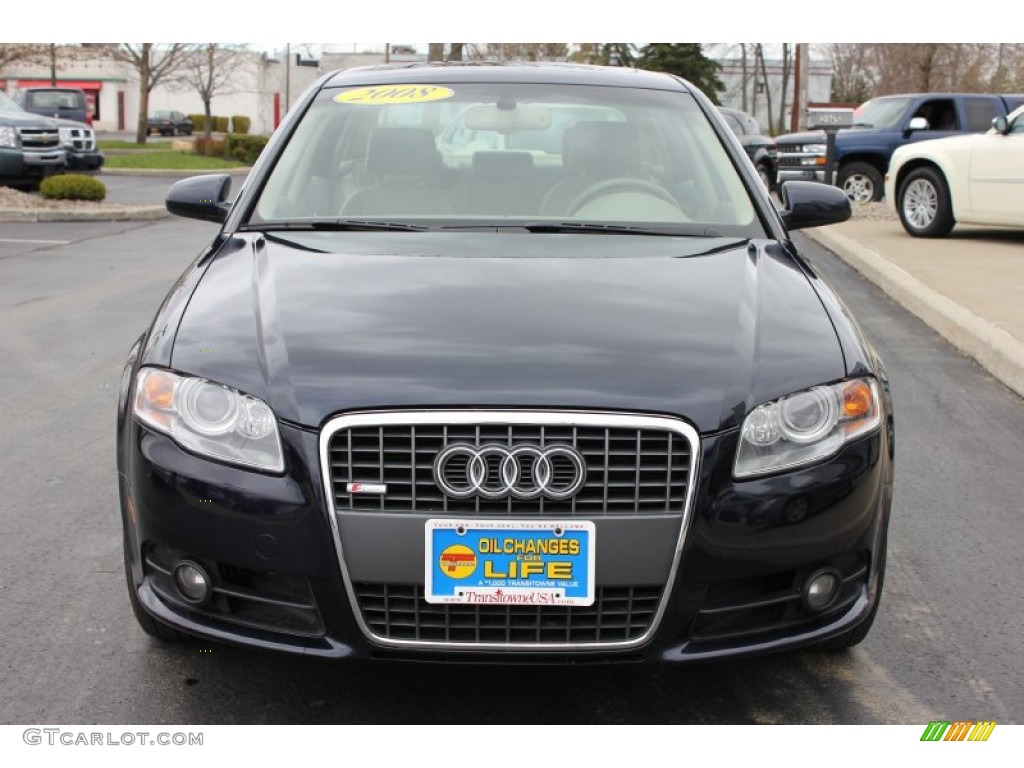 2008 A4 2.0T quattro Sedan - Deep Sea Blue Pearl Effect / Beige photo #18