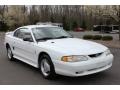 Crystal White 1995 Ford Mustang V6 Coupe Exterior