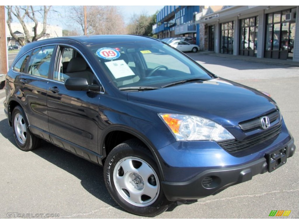 2009 CR-V LX 4WD - Royal Blue Pearl / Gray photo #3