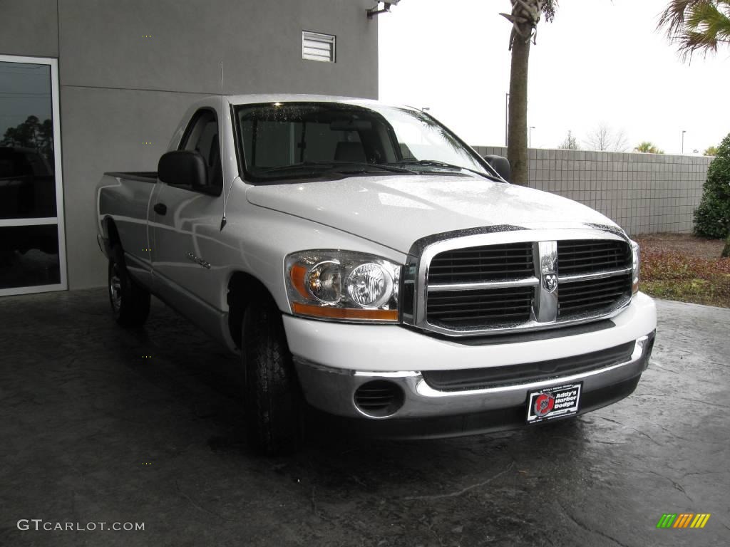 2006 Ram 1500 SLT Regular Cab - Bright White / Medium Slate Gray photo #3