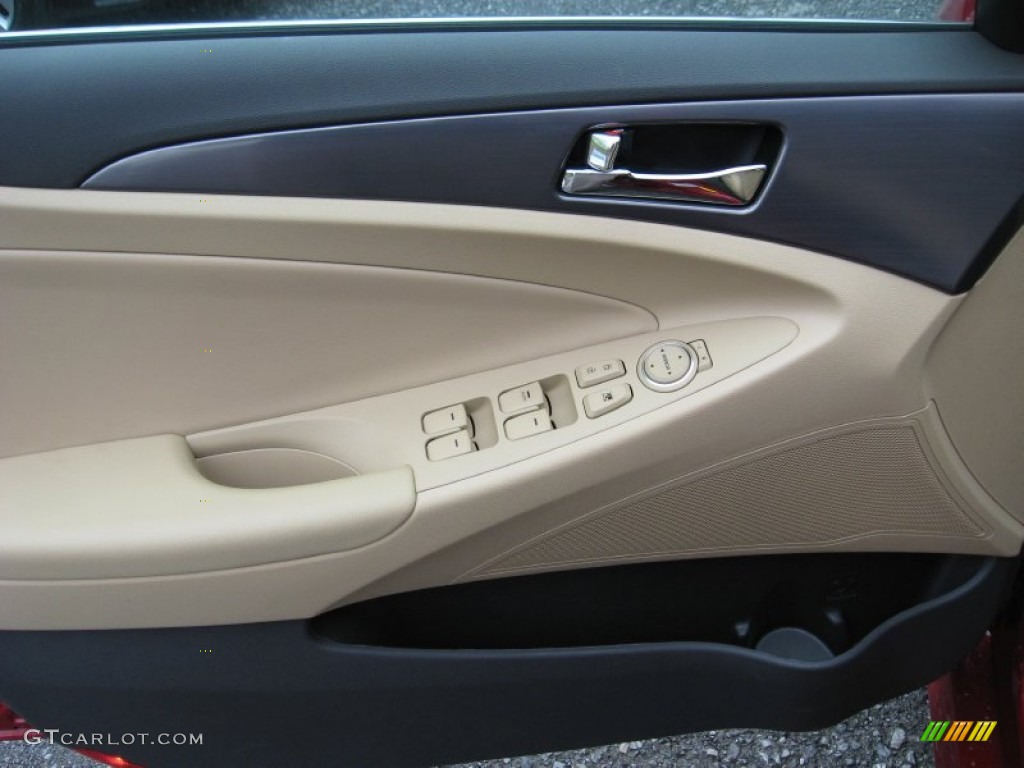2011 Sonata Hybrid - Venetian Red / Camel photo #16