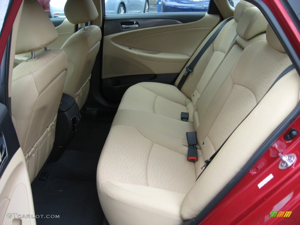 2011 Sonata Hybrid - Venetian Red / Camel photo #17