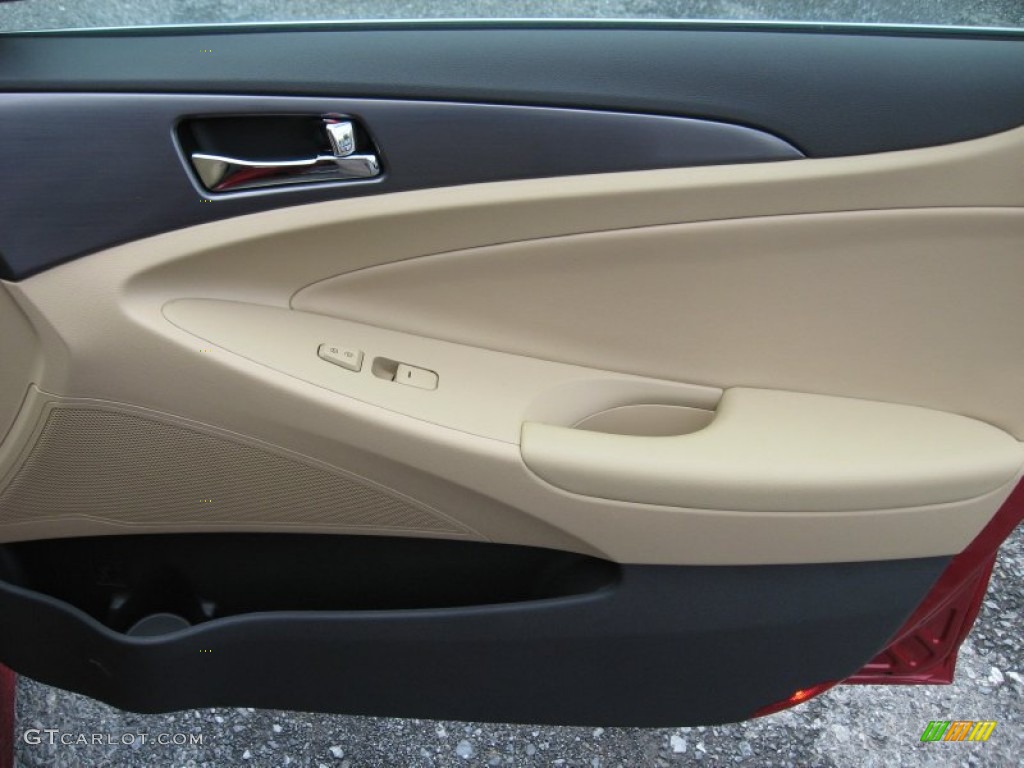 2011 Sonata Hybrid - Venetian Red / Camel photo #22