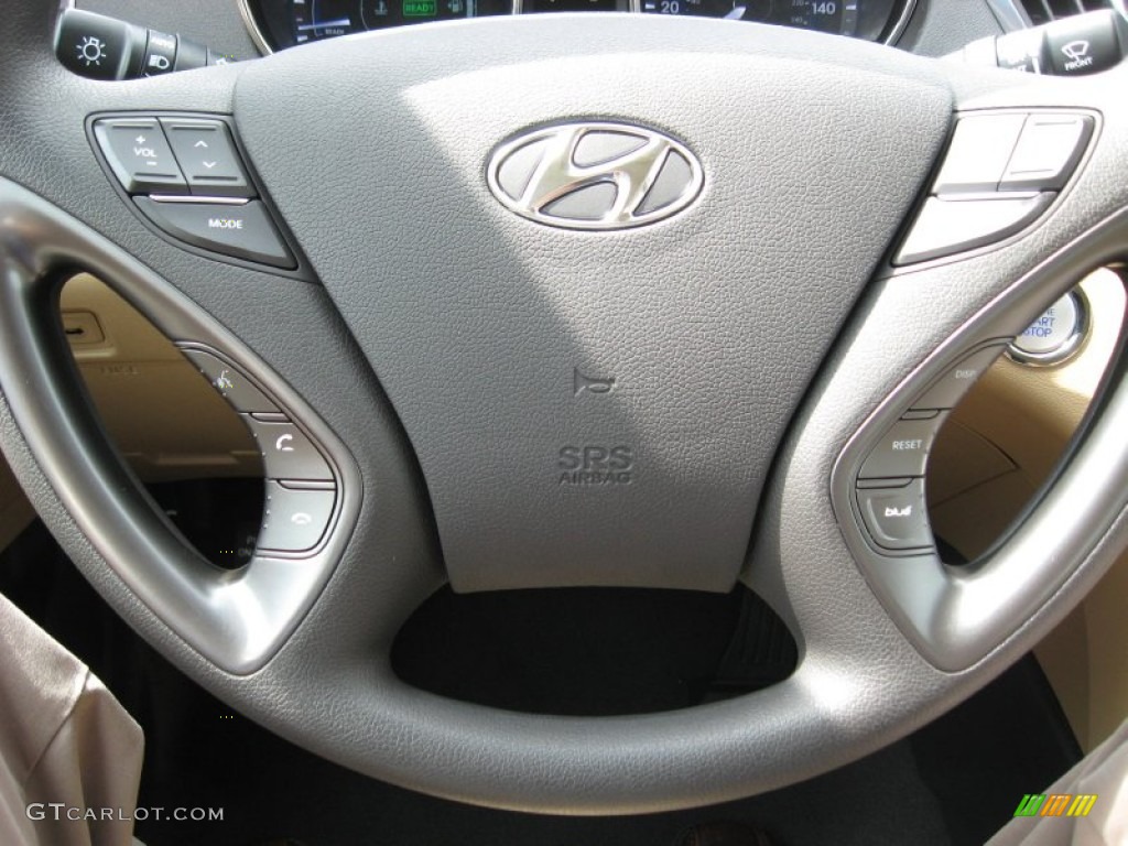 2011 Sonata Hybrid - Venetian Red / Camel photo #27