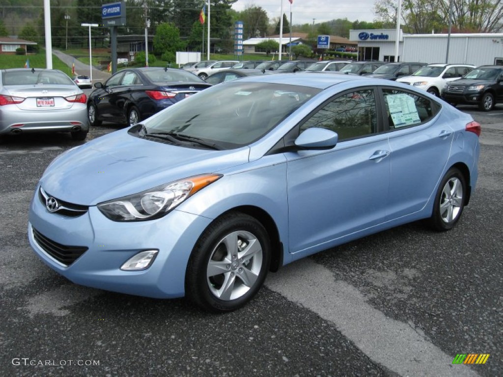 2012 Elantra GLS - Blue Sky Metallic / Beige photo #2