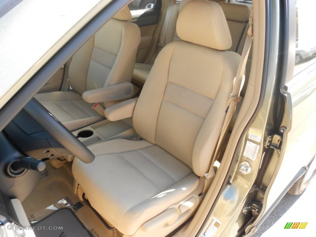 2009 CR-V LX 4WD - Green Tea Metallic / Ivory photo #6