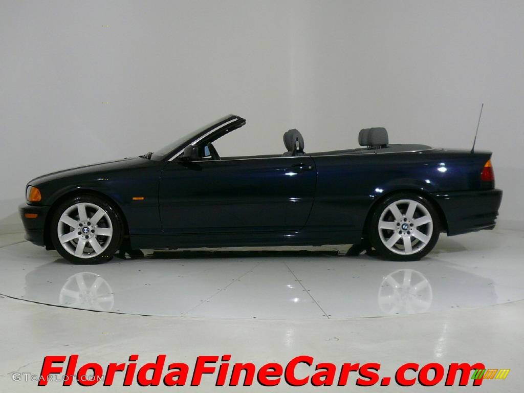 2001 3 Series 325i Convertible - Black Sapphire Metallic / Grey photo #3