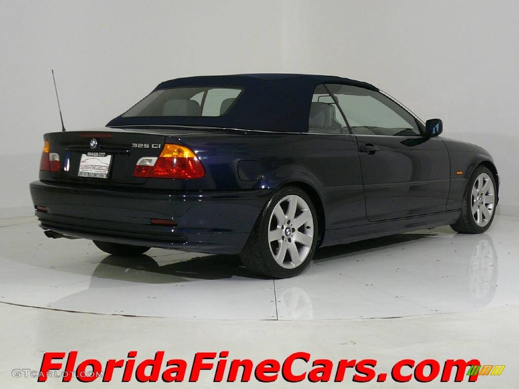 2001 3 Series 325i Convertible - Black Sapphire Metallic / Grey photo #9