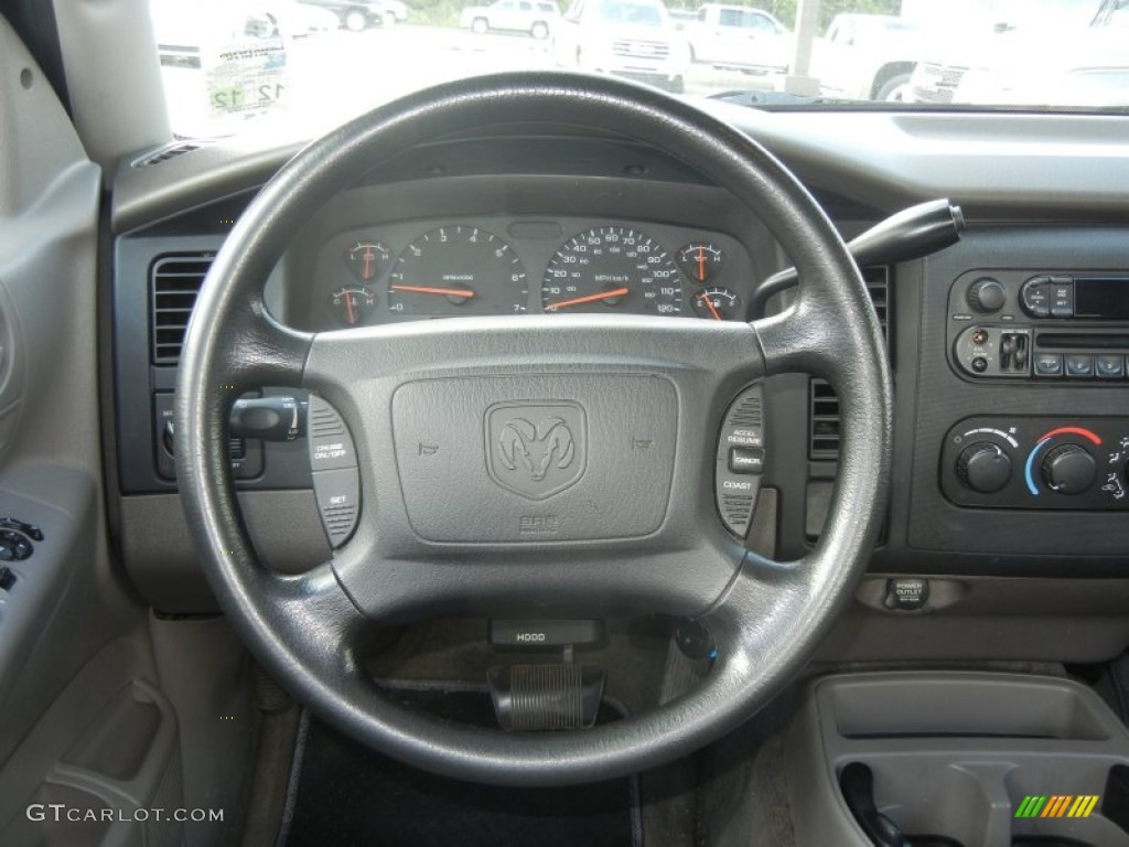 2004 Dodge Dakota SLT Quad Cab Dark Slate Gray Steering Wheel Photo #63408046