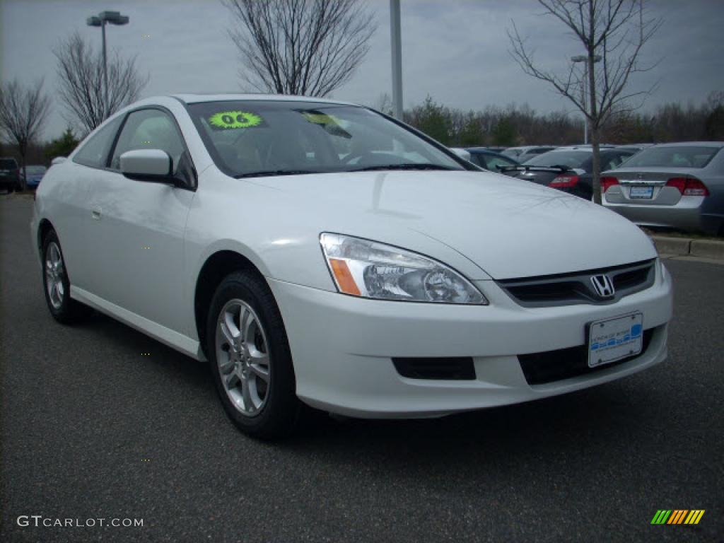 2006 Accord EX-L Coupe - Taffeta White / Ivory photo #1