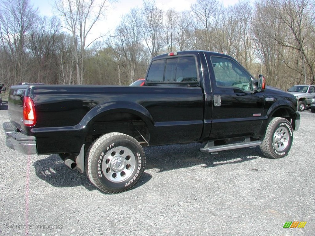 Black 2005 Ford F350 Super Duty XLT Regular Cab 4x4 Exterior Photo #63408949