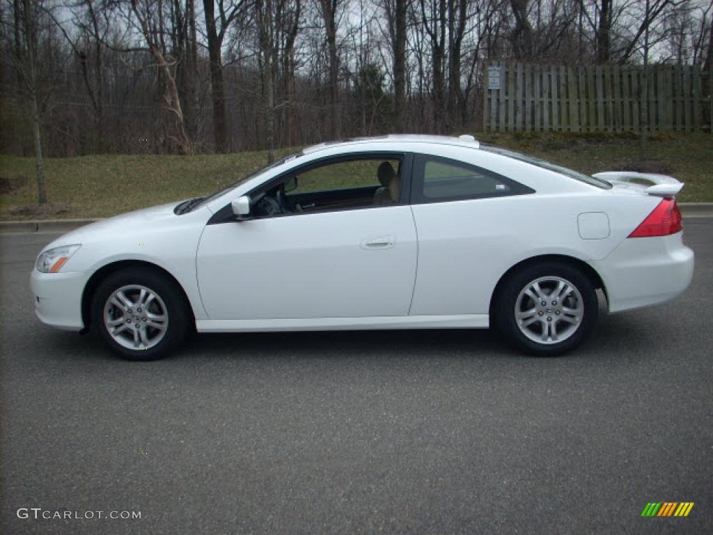 2006 Accord EX-L Coupe - Taffeta White / Ivory photo #6