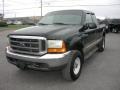 2000 Woodland Green Metallic Ford F250 Super Duty Lariat Extended Cab 4x4 #63384434