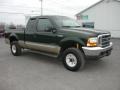 2000 Woodland Green Metallic Ford F250 Super Duty Lariat Extended Cab 4x4  photo #15