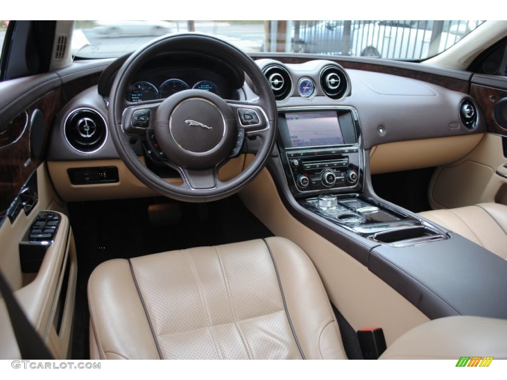 2011 Jaguar XJ XJL Supercharged Cashew/Truffle Dashboard Photo #63410189