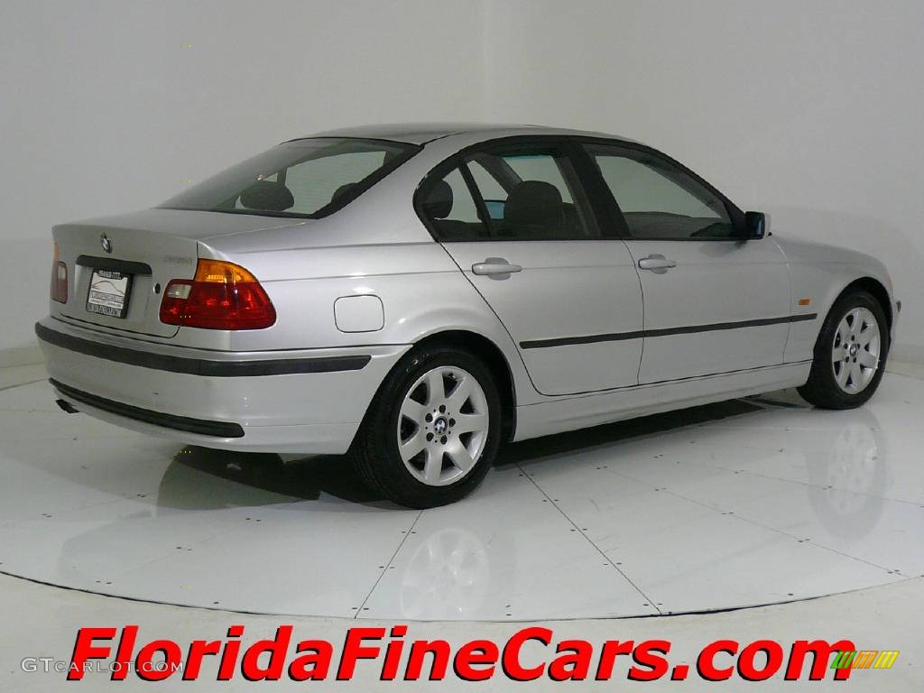 2001 3 Series 325i Sedan - Titanium Silver Metallic / Black photo #2