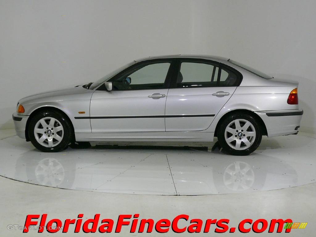 2001 3 Series 325i Sedan - Titanium Silver Metallic / Black photo #3
