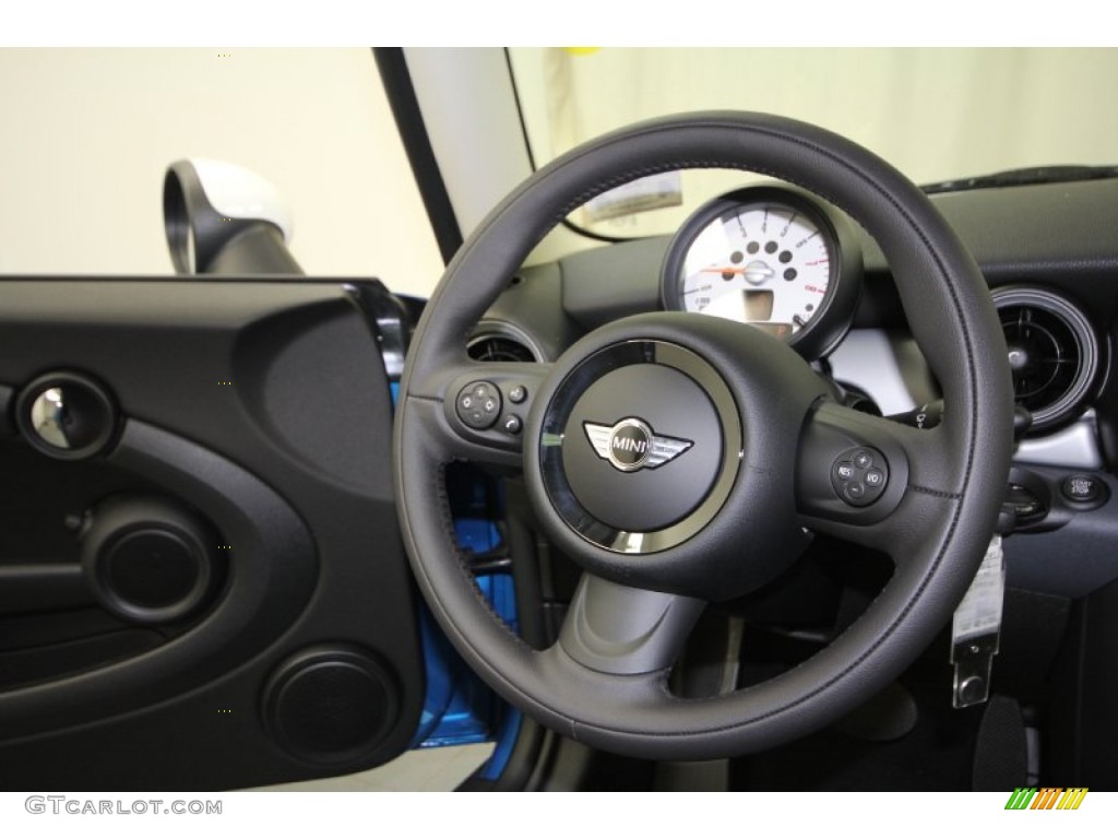 2012 Mini Cooper Hardtop Carbon Black Steering Wheel Photo #63411280