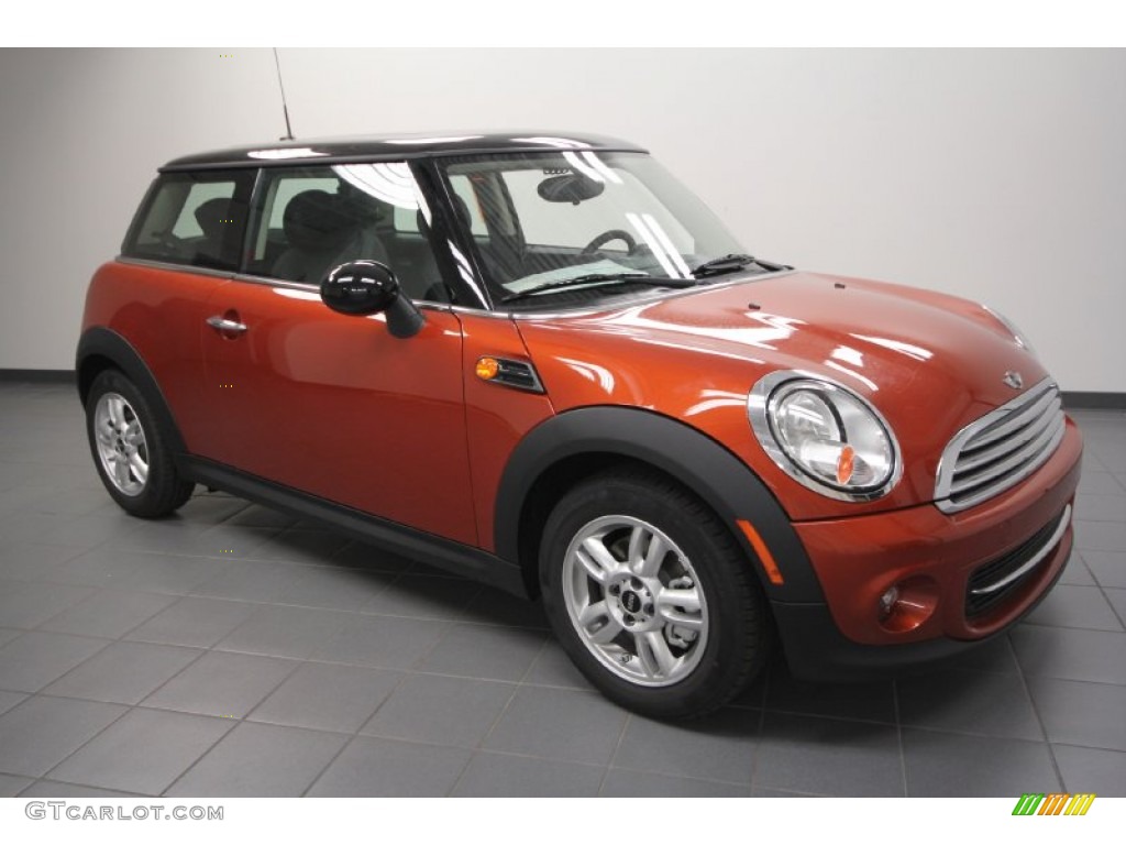 2012 Cooper Hardtop - Spice Orange Metallic / Carbon Black photo #1