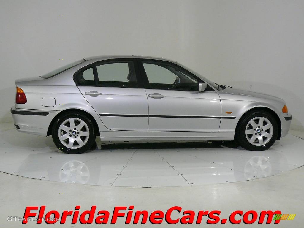 2001 3 Series 325i Sedan - Titanium Silver Metallic / Black photo #4