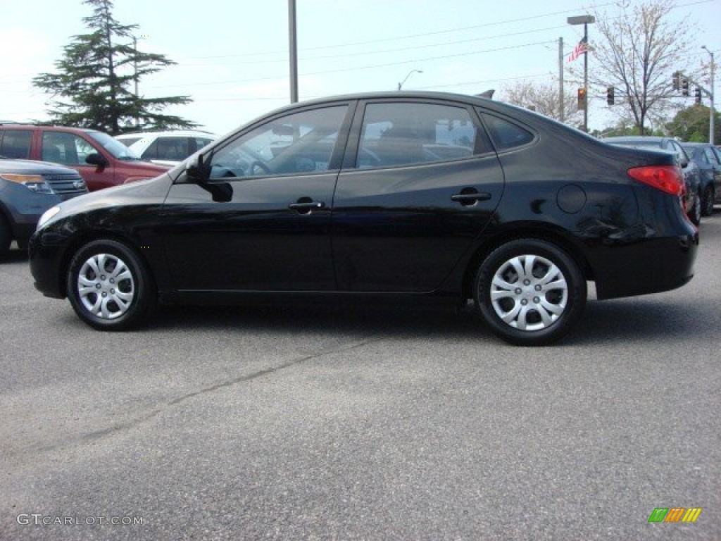 2010 Elantra GLS - Ebony Black / Beige photo #6
