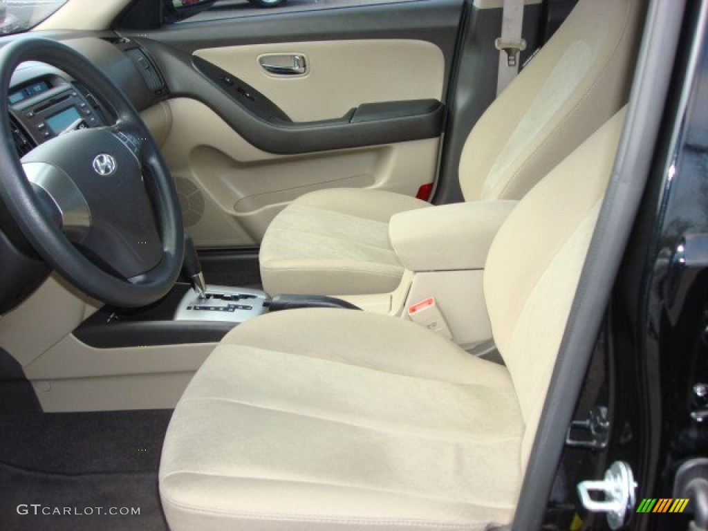 2010 Elantra GLS - Ebony Black / Beige photo #9