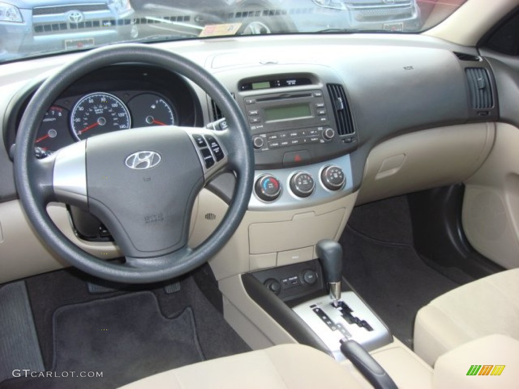 2010 Elantra GLS - Ebony Black / Beige photo #11