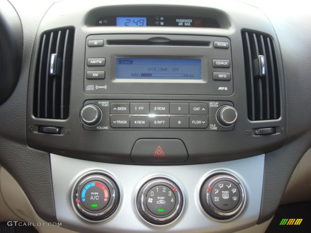 2010 Elantra GLS - Ebony Black / Beige photo #13
