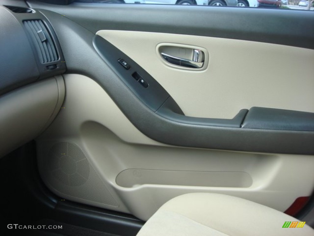 2010 Elantra GLS - Ebony Black / Beige photo #20