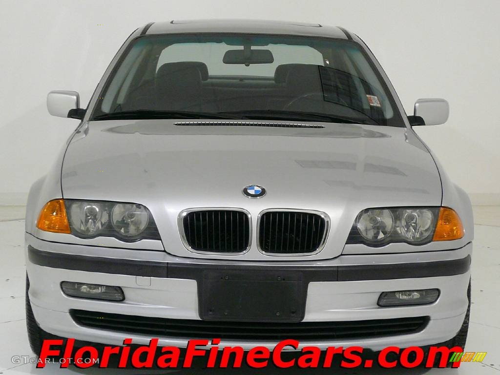 2001 3 Series 325i Sedan - Titanium Silver Metallic / Black photo #5