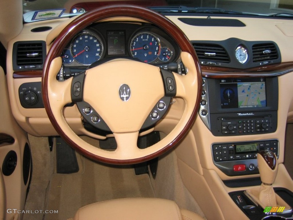 2008 Maserati GranTurismo Standard GranTurismo Model Beige Steering Wheel Photo #63412510