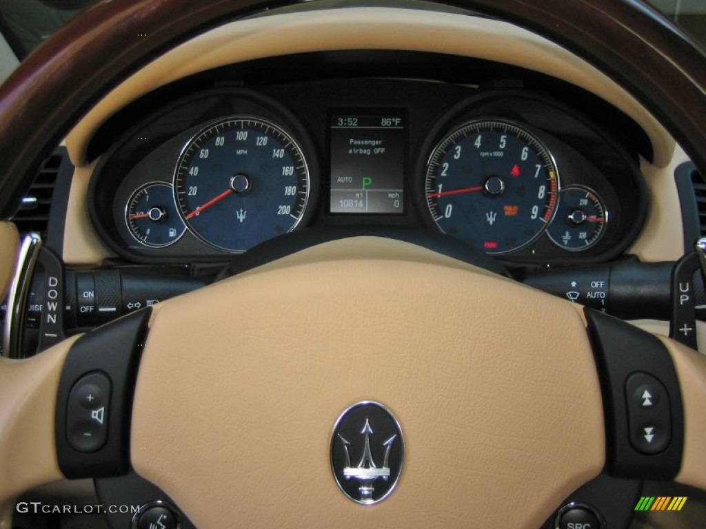 2008 Maserati GranTurismo Standard GranTurismo Model Beige Steering Wheel Photo #63412560