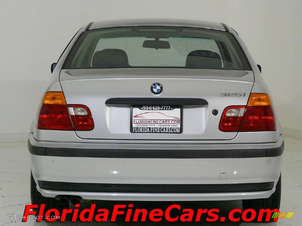 2001 3 Series 325i Sedan - Titanium Silver Metallic / Black photo #6