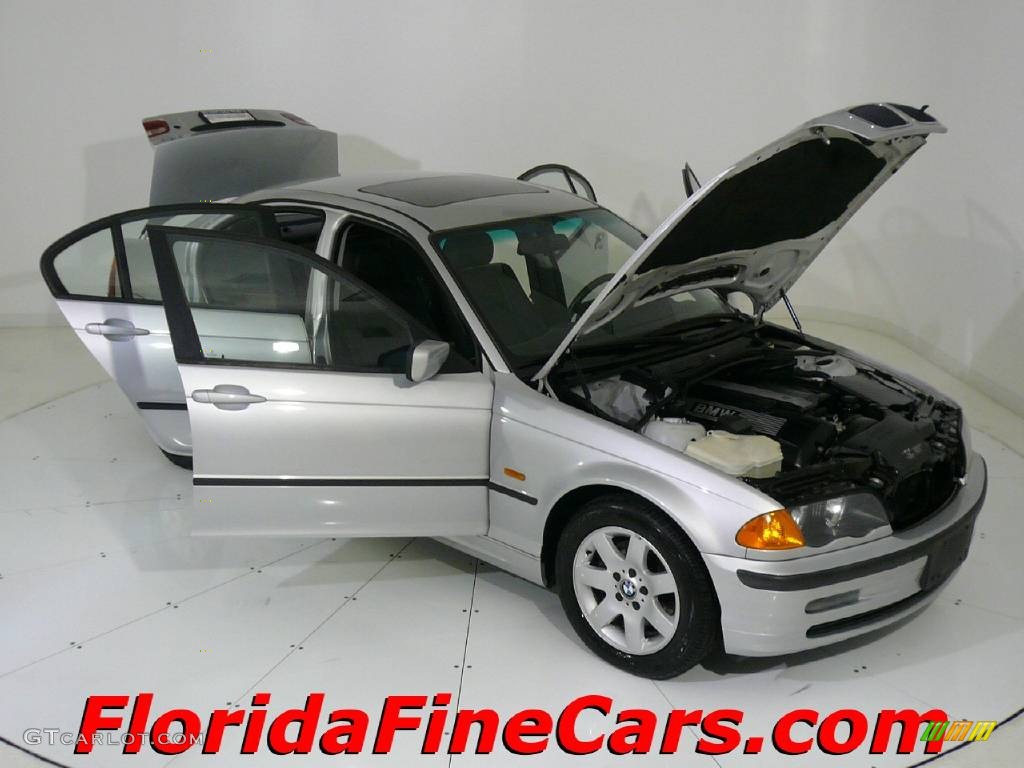 2001 3 Series 325i Sedan - Titanium Silver Metallic / Black photo #7