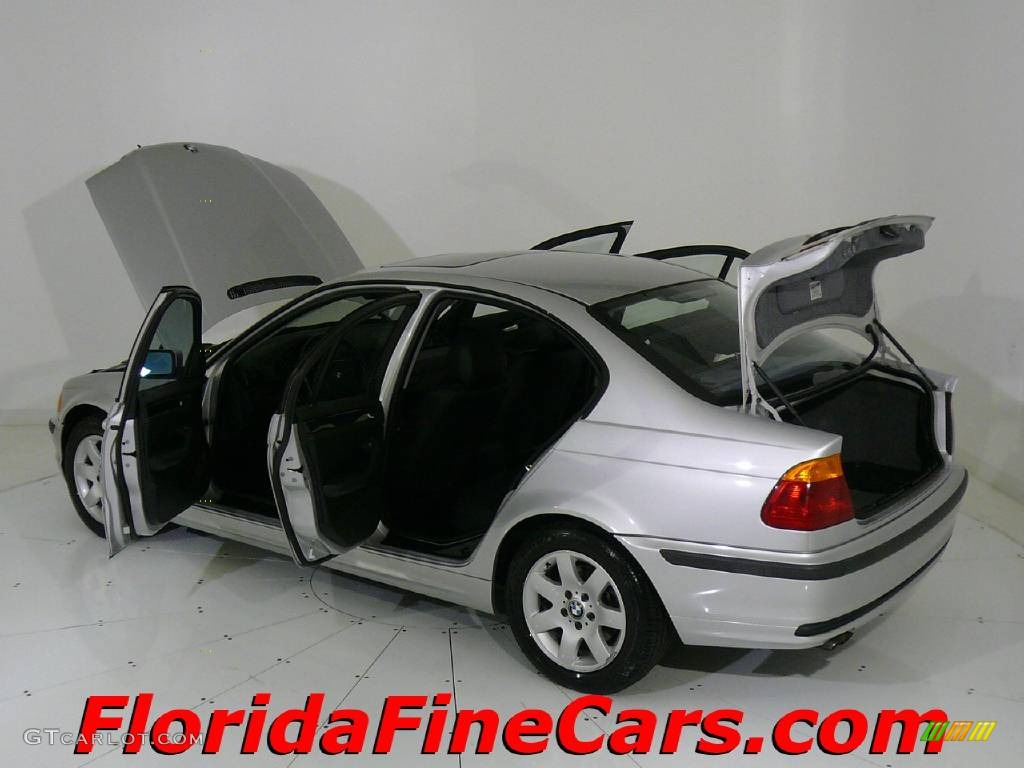 2001 3 Series 325i Sedan - Titanium Silver Metallic / Black photo #8