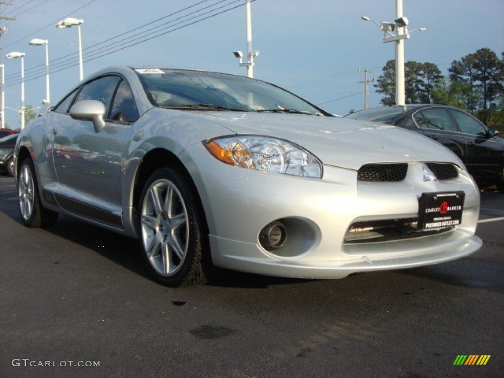 2008 Eclipse SE Coupe - Liquid Silver Metallic / Terra Cotta/Charcoal photo #1