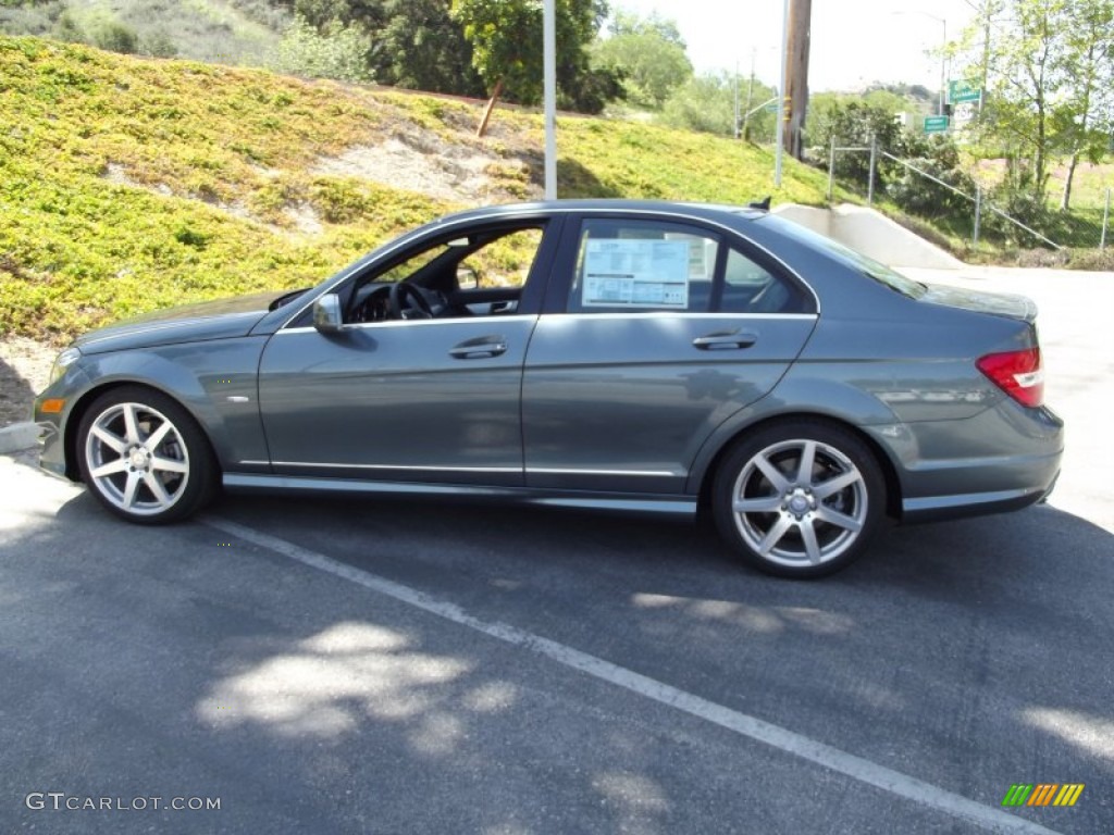 2012 C 250 Sport - Sapphire Grey Metallic / Black photo #4