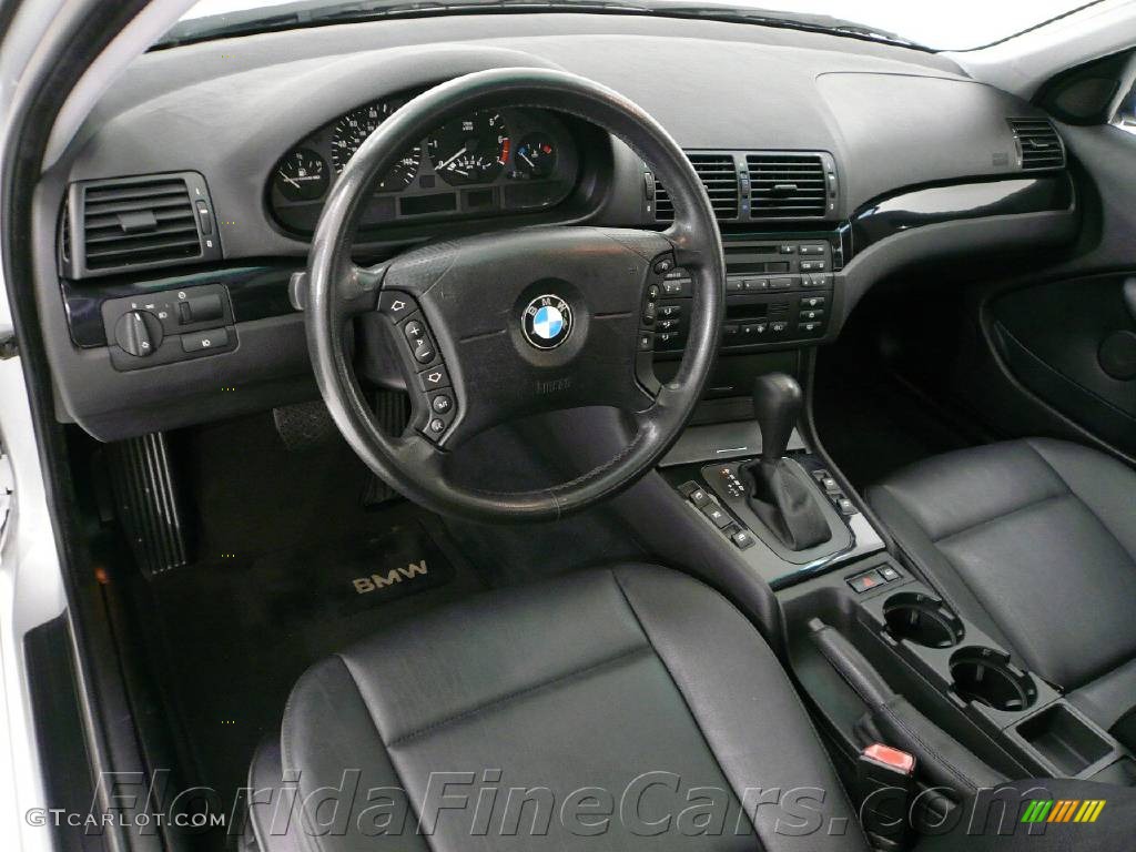 2001 3 Series 325i Sedan - Titanium Silver Metallic / Black photo #12