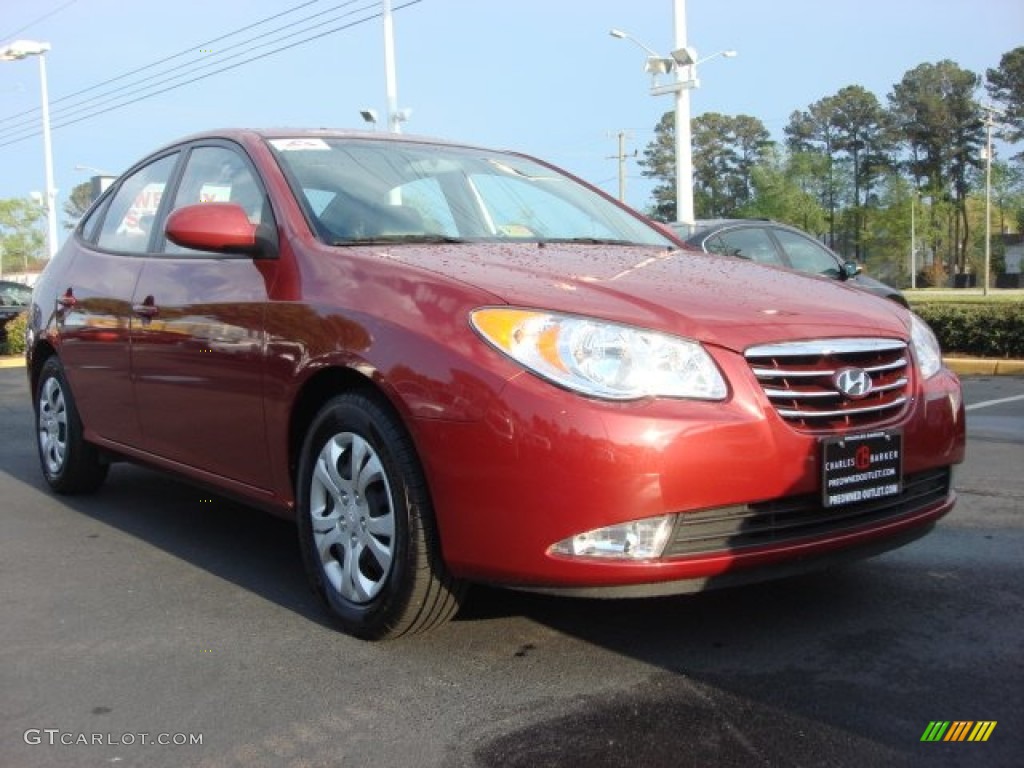 2010 Elantra GLS - Chilipepper Red / Beige photo #1