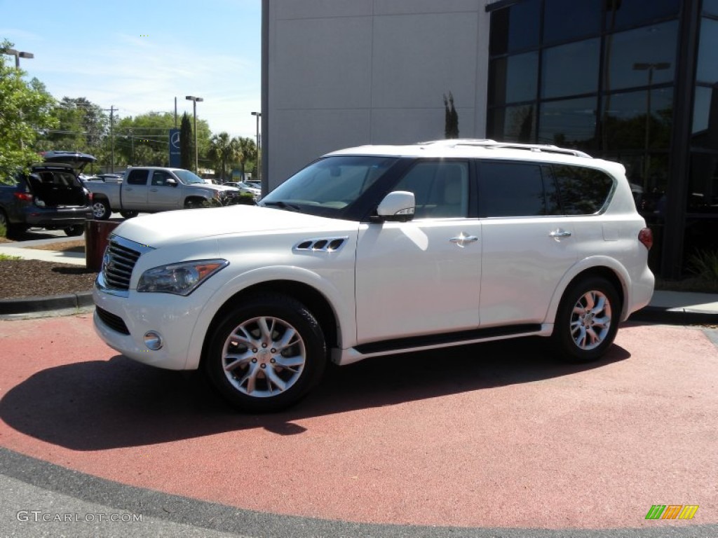 2011 QX 56 - Moonlight White / Wheat photo #1