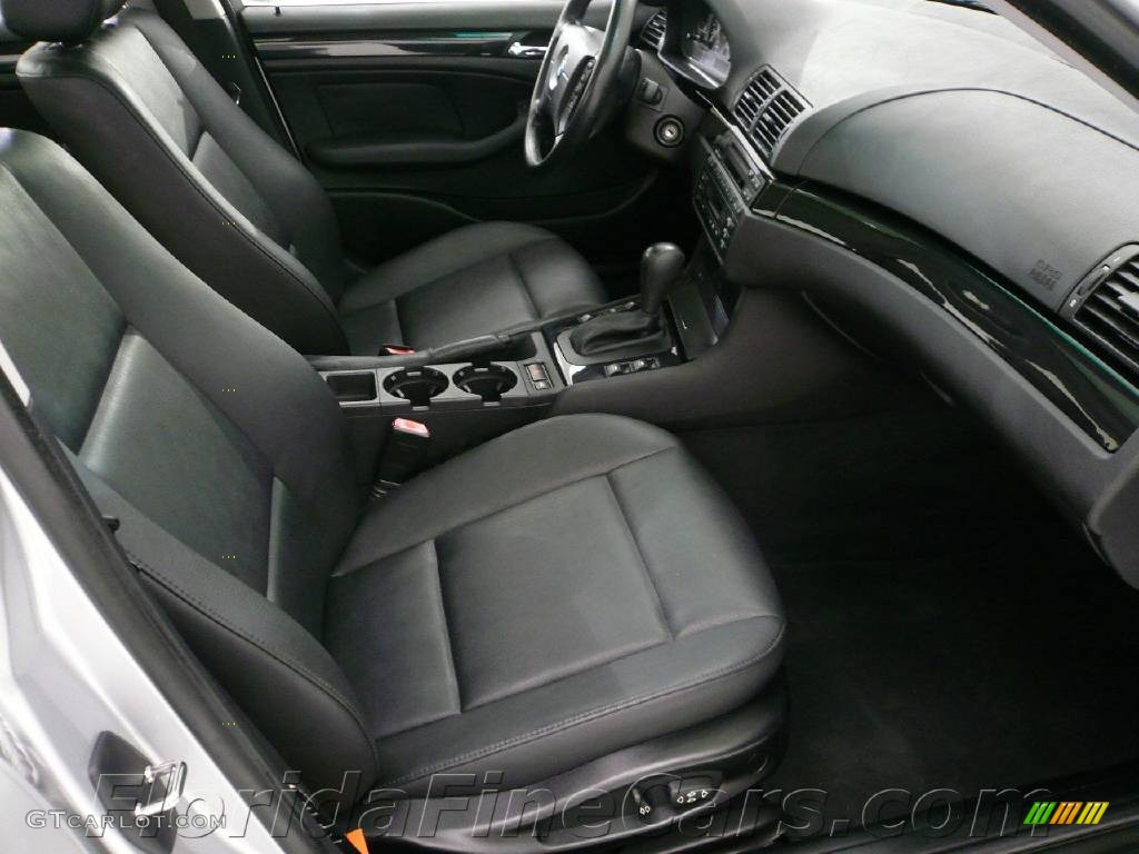 2001 3 Series 325i Sedan - Titanium Silver Metallic / Black photo #13
