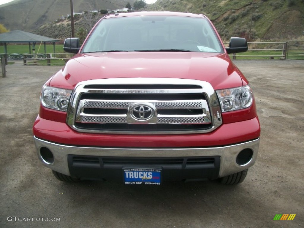 2011 Tundra Double Cab 4x4 - Barcelona Red Metallic / Graphite Gray photo #6