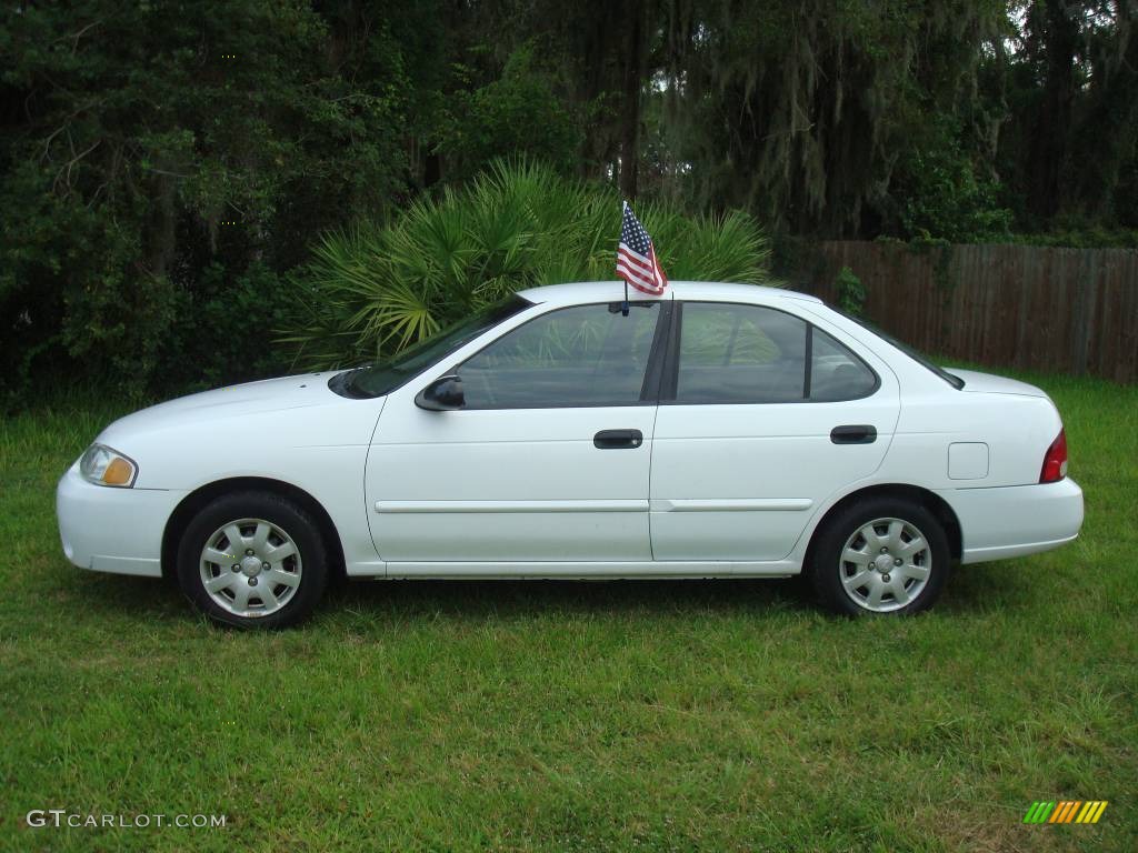 2002 Sentra XE - Cloud White / Stone photo #3