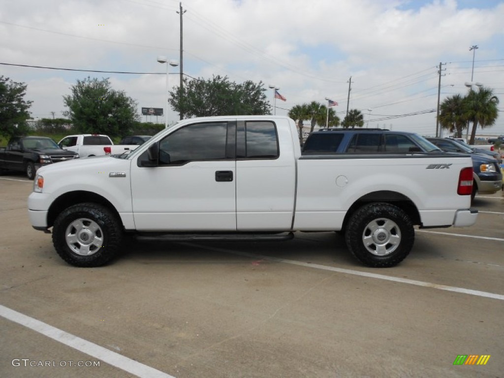 2004 F150 STX SuperCab - Oxford White / Medium/Dark Flint photo #4