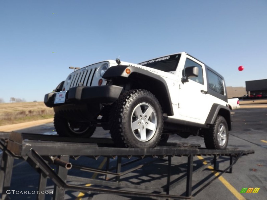 2010 Wrangler Rubicon 4x4 - Stone White / Dark Khaki/Medium Khaki photo #1