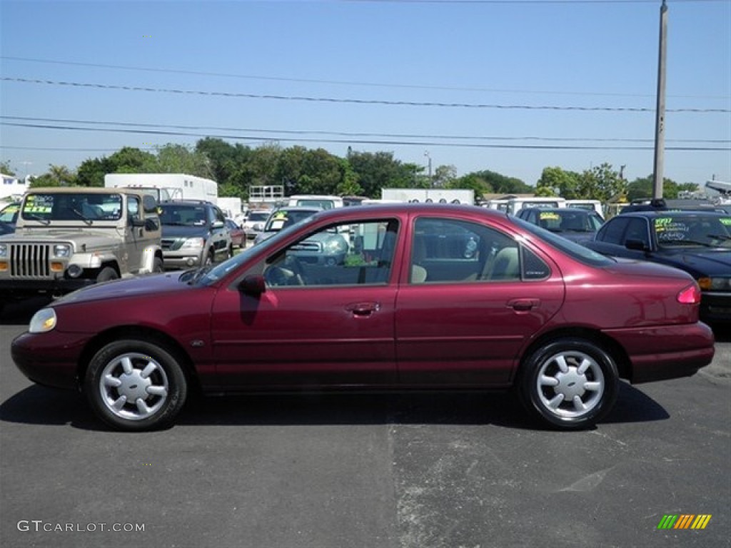 1999 Contour SE - Toreador Red Metallic / Graystone photo #6