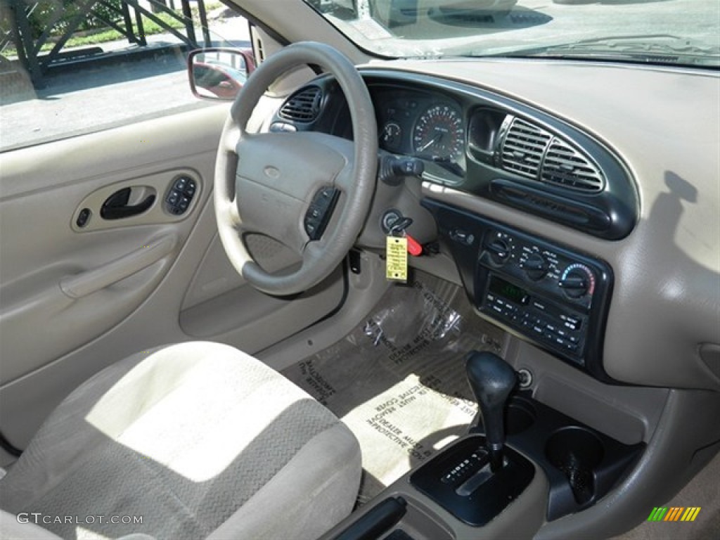 1999 Contour SE - Toreador Red Metallic / Graystone photo #13